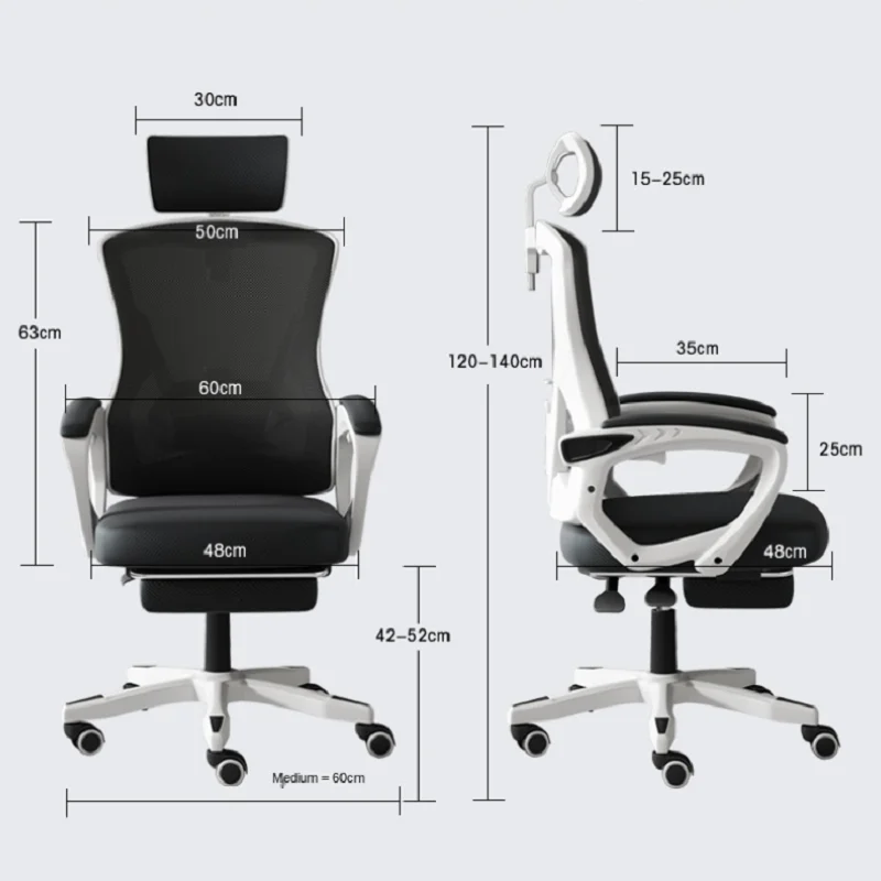 IHOME-Cadeira de computador de escritório com encosto, cadeira reclinável do computador, cadeira giratória para dormitório, Student Gaming, assento de jogo, assento humano, 2024