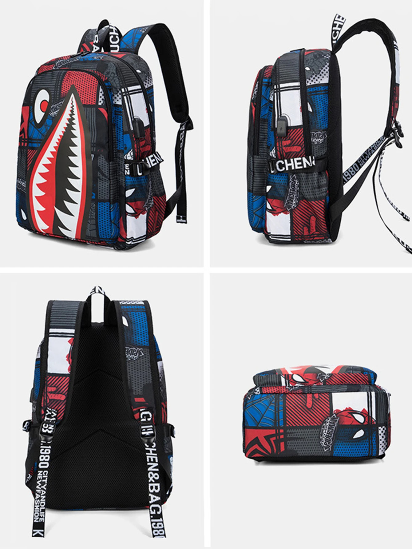 Mochila antirrobo impermeable para hombre y mujer, morral de viaje informal de tela para estudiantes de secundaria