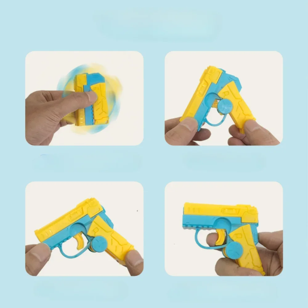 ใหม่มาถึง Fidget Spinner Gun Transforming อัตโนมัติ Rebound Mini ปืนของเล่นสํานักงาน Fidget ของเล่นผู้ใหญ่ความเครียดบรรเทาของเล่น