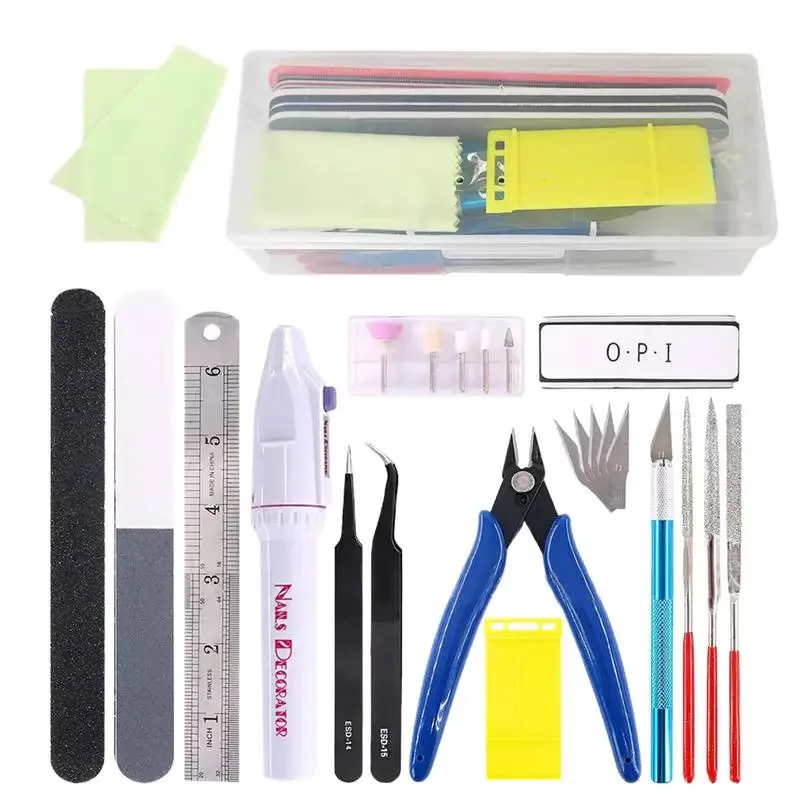Model Tool Kit 9/24 Stuks Miniatuur Gereedschap Model Kit Modellering Gereedschap Model Kits Met Doos Voor Gebouwen Vliegtuigen Auto's Robots