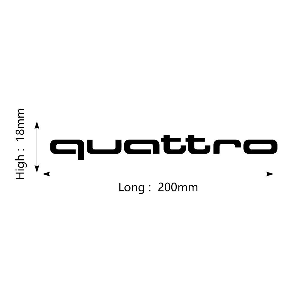 2Pcs Auto Körper Stamm Stoßstange Abzeichen Seite Fenster Dekoration Aufkleber Für Audi Quattro A3 A1 A4 B8 B7 A6 C7 a5 A7 A8 C6 Q2 Q3 Q5 Q7 Q8