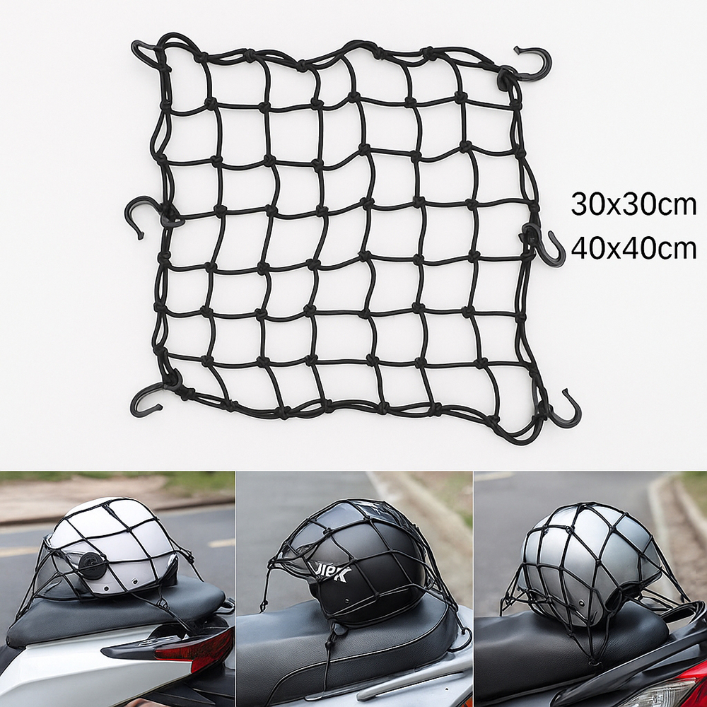 1 шт. мотоциклетная сетка для багажа, велосипедная 6 крючков, удерживающая топливный бак, сетка для багажа, банджи, черный мотоциклетный велосипедный бак, автомобильный Стайлинг