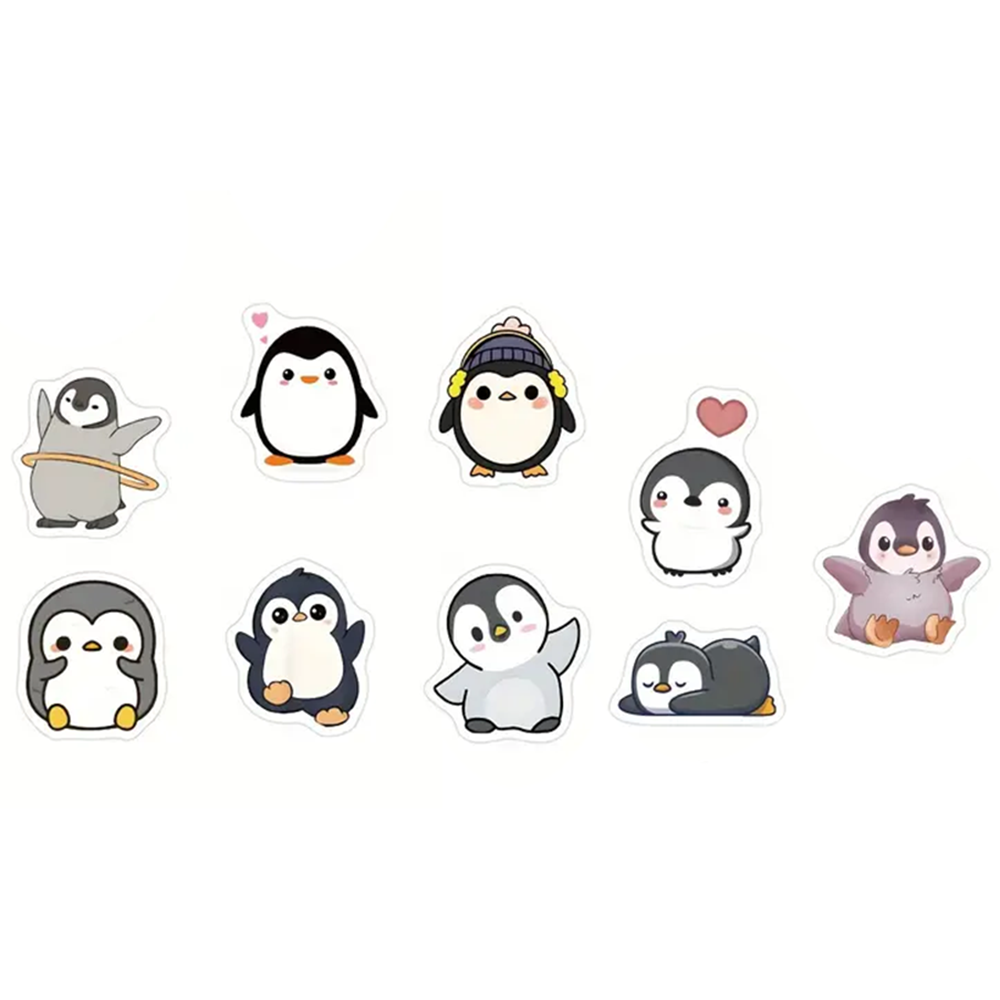 100-500pcs Penguin Animal Stickers Cartoon Removable Notebook Graffiti Sticker Decoration DIY Gift Baking Package Envelope Lable