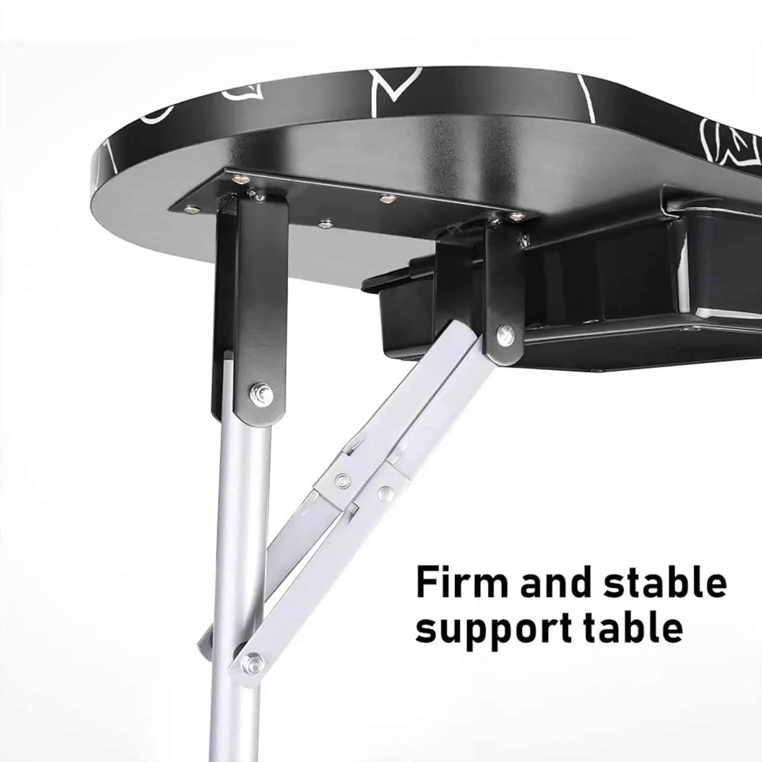 Professional 36''L Portable & Foldable Manicure Table Nail Technician Desk Workstation Manicure Table with Magnifier USB LED Tab