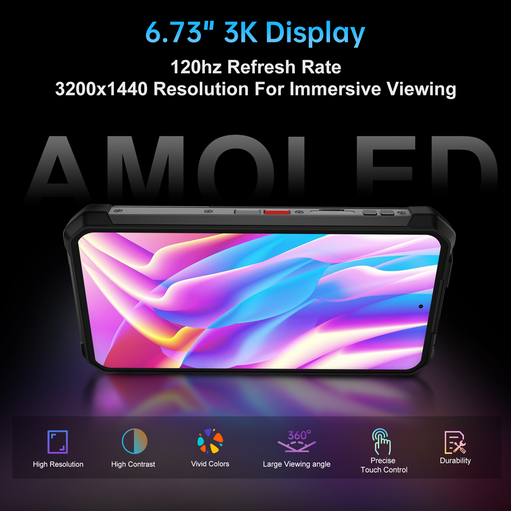 【Première mondiale】Unihertz par 8849 Tank 4 pro Smartphone 5G avec projecteur 720P Dimensity 8300 36 Go + 1 To Téléphone portable 3k AMOLED