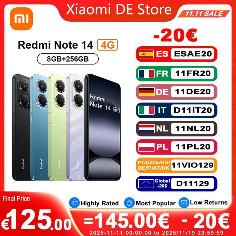 Versione globale Redmi Note 14 4G MediaTek Helio G99-Ultra NFC 108MP Fotocamera Schermo AMOLED da 6,67 '' Batteria da 5500 mAh
