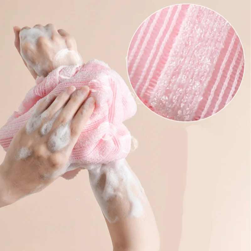 Japanese Rubbing Washcloth Nylon Bath Towel Brush Exfoliating Scrubber Shower Sponge for Back Cleaning Care Bathroom Accessories