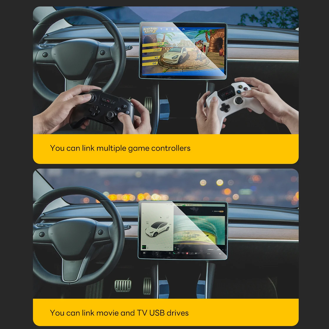 Hub USB do schowka w Tesla Model Y Juniper 2025 Launch Model 3 Highland, rozdzielacz cyfrowy Type-C, stacja dokująca, transmisja danych