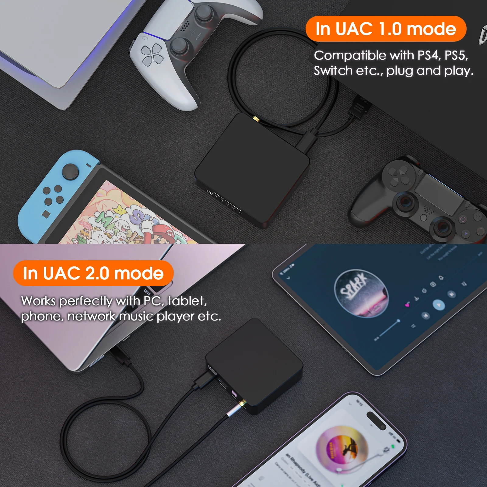 Douk Audio U2 PRO XMOS XU316 Interfaz digital USB DDC Mini S/PDIF Convertidor DSD512 para teléfono/PS5 (versión actualizada)