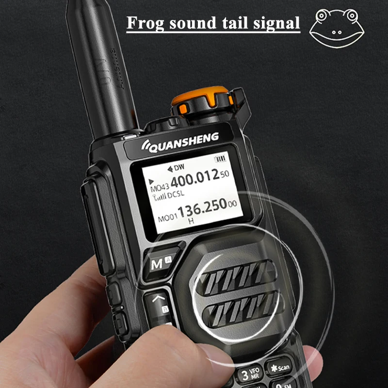 Quansheng UVK5 Walkie Talkie 50-600 MHz banda completa tipo C cargador AM DTMF Scrambler NOAA UVK6 K58 UV-5R Plus FM Ham Radio bidireccional