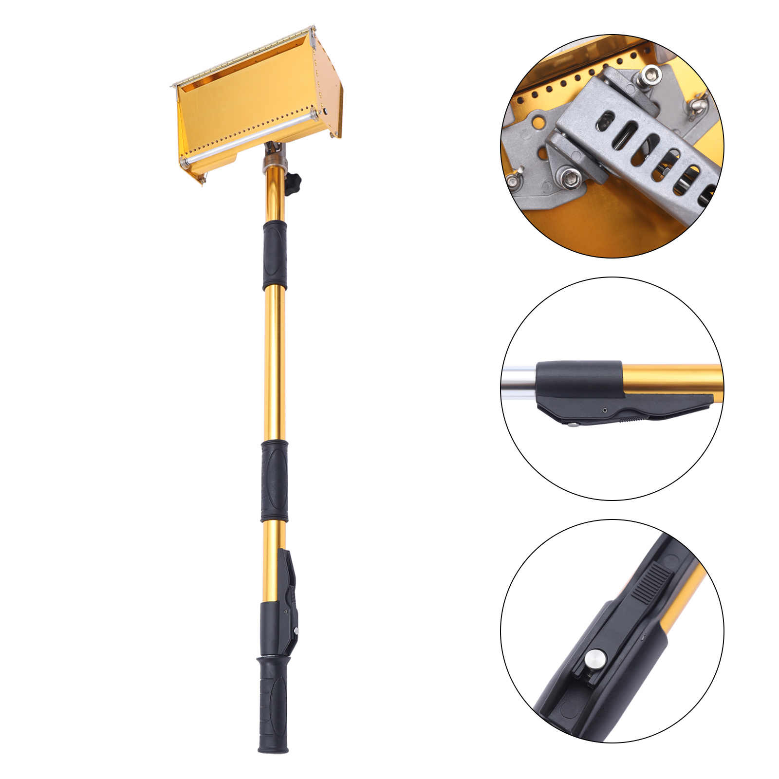 Draagbare gipsplaat Master Tools Stukadoors Platte afwerking Gipskist Gereedschap 9,8 '' W / 40-63,8 '' Uitschuifbare handgreep Max. 64'' lengte