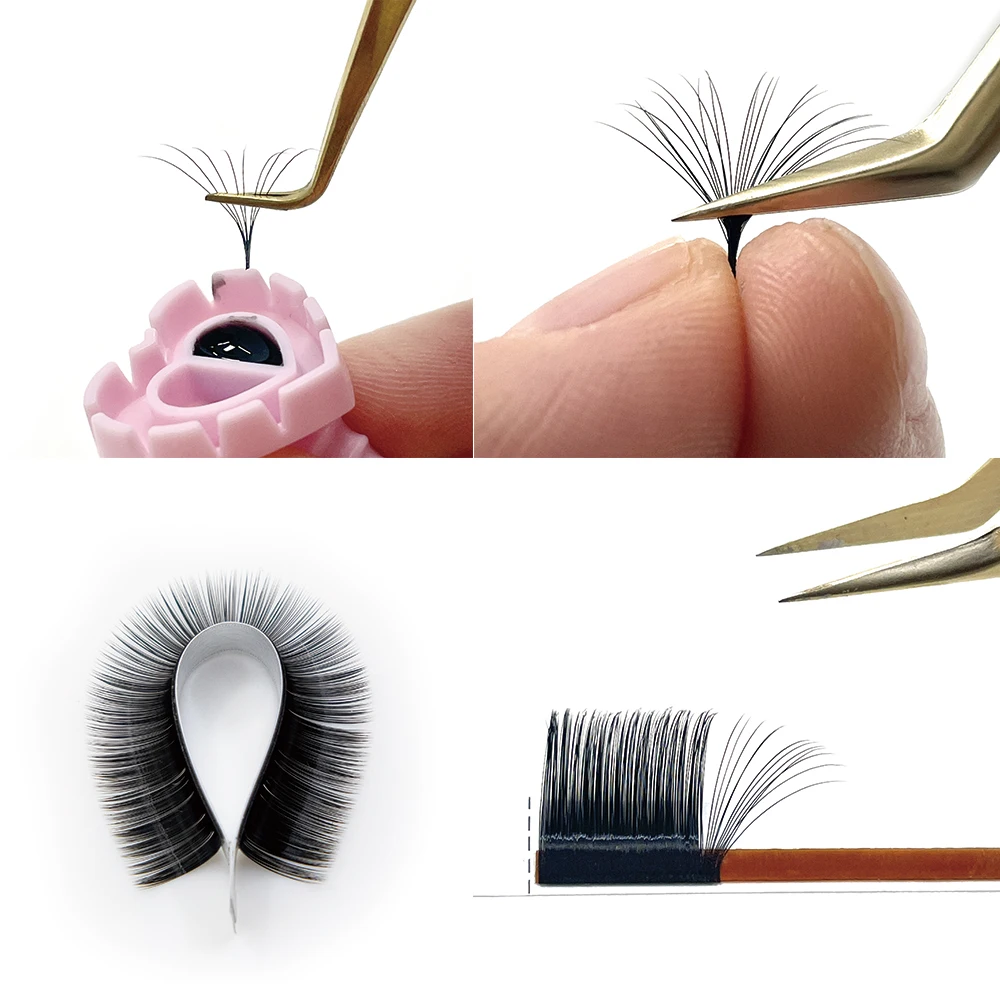 ARTSTAR 12Rows/tray False Eyelashes  J B Curl  6-20mm   Eyelashes Extensions  Matte Black Lashes Makeup tool