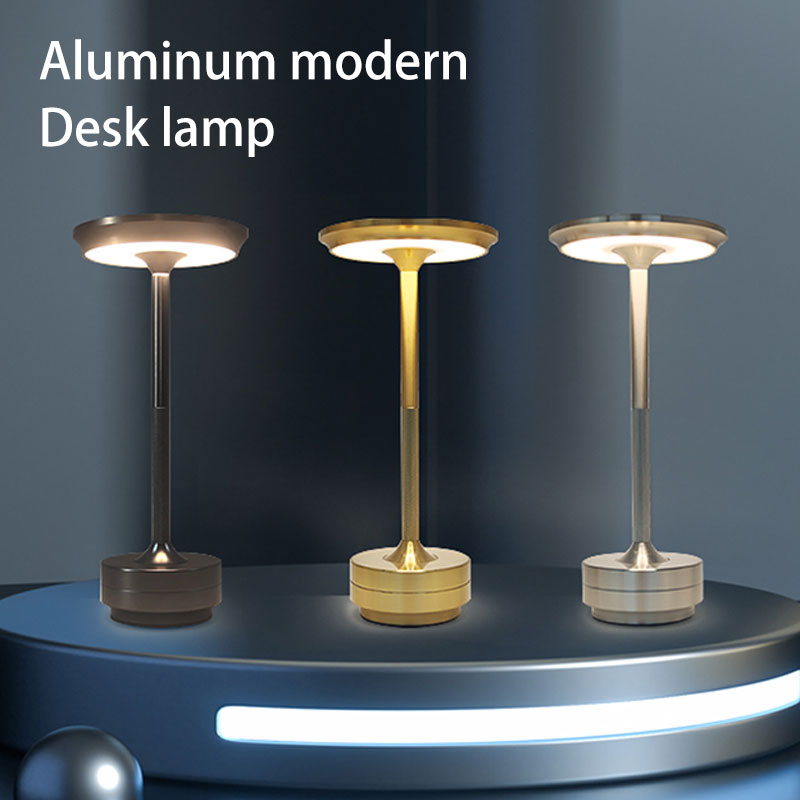 Lámpara de escritorio LED de carga Simple, lámpara de escritorio para restaurante, bar, atmósfera de atenuación, lámpara de escritorio USB táctil de carga portátil retro