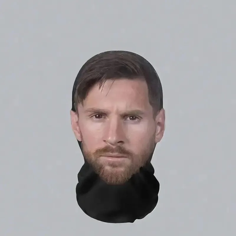 3D CR7 Messi ไม่มีรอยต่อหน้ากากใบหน้าตลกพิมพ์ผ้าพันคอที่มีชื่อเสียงคนผ้าไหมน้ําแข็งครีมกันแดดหน้ากากฮาโลวีนคอสเพลย์