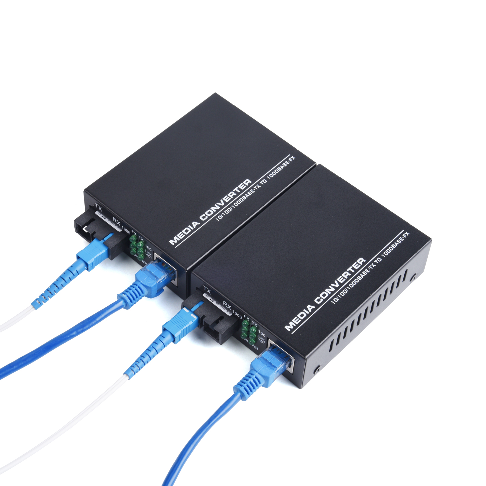 1 Paar Gigabit Fiber Optical Media Converter Switch 1000M Single Mode Multimode UPC/APC 2 SC-Port auf 1 RJ45 Fiber Transceiver Kit