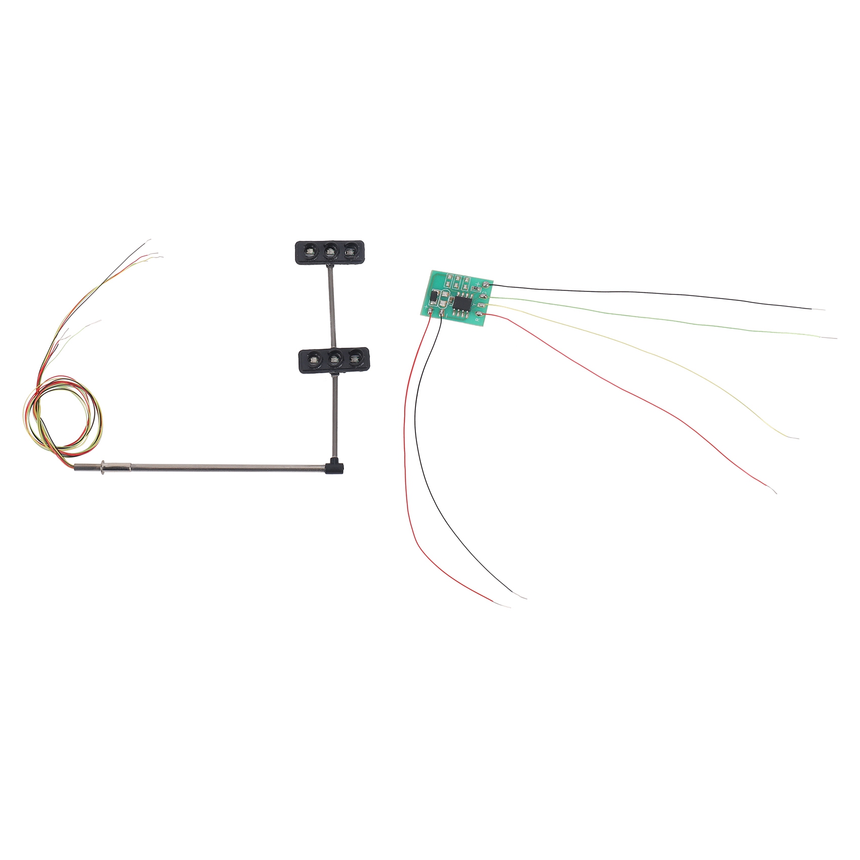 M18K-3 Color Traffic Light Signals Ho Oo Scale Model 6Led For Diy Sand Table Crossing Street Construction Model 4
