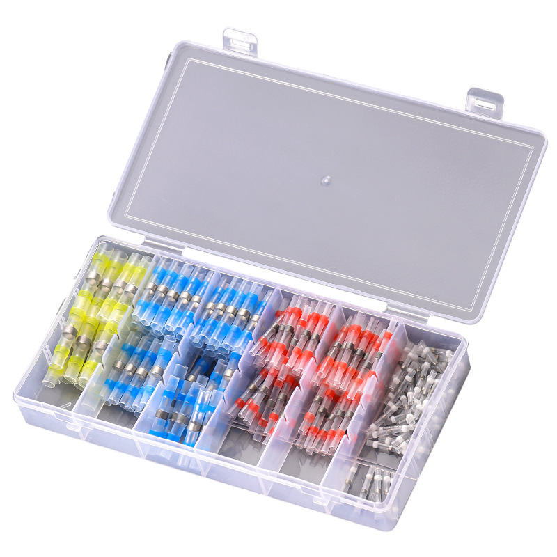 10/50/100 PCS Solder Seal Wire Butt Connectors Welding Ring Heat Shrink Terminal,Waterproof Insulated Electrical Wire Terminals