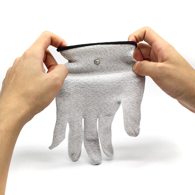 Elektroden Leitfähige Faserhandschuhe für Maschine Ems Einheit Finger Muskelstimulator Massagegerät Körpermassagegerät Zubehör