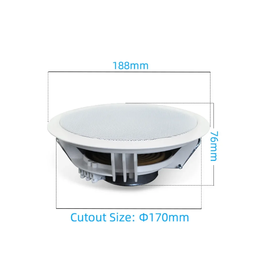 2pcs Bluetooth Ceiling Speaker 5.25 inch Build-in Class D Digital Power Amplifier Stereo Loudspeaker Home Theater Sound System