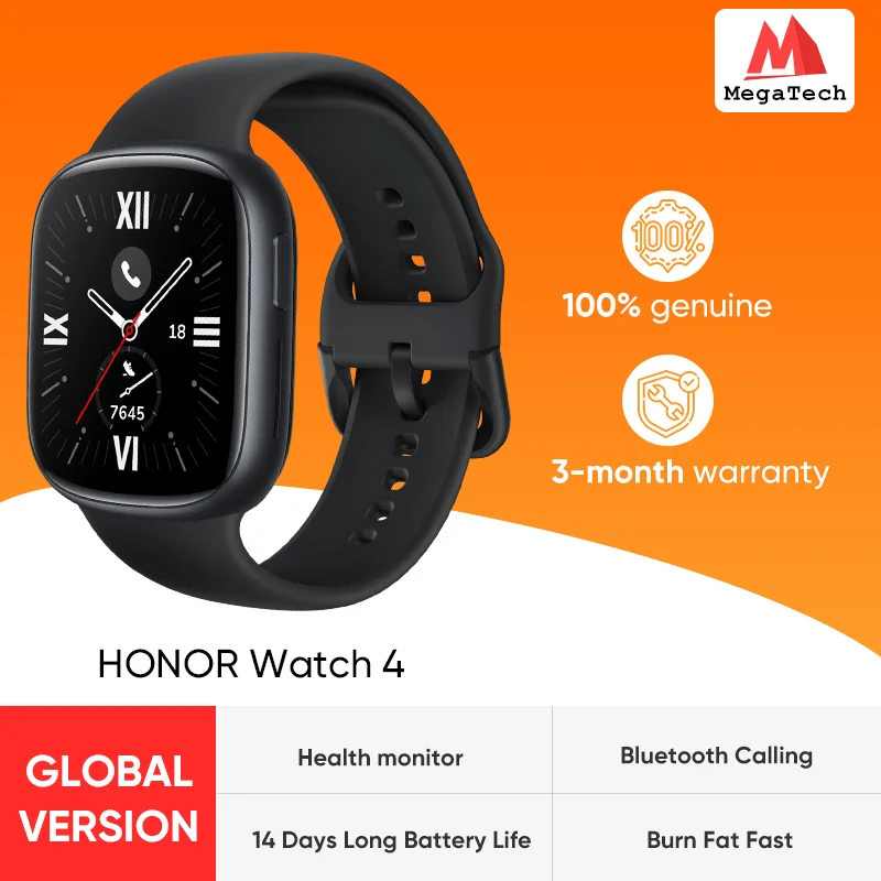 Умные часы Honor Watch 4, с AMOLED диагональю 1,43 дюйма, мониторы сердечного ритма и стресса для сна, смартфон Honor