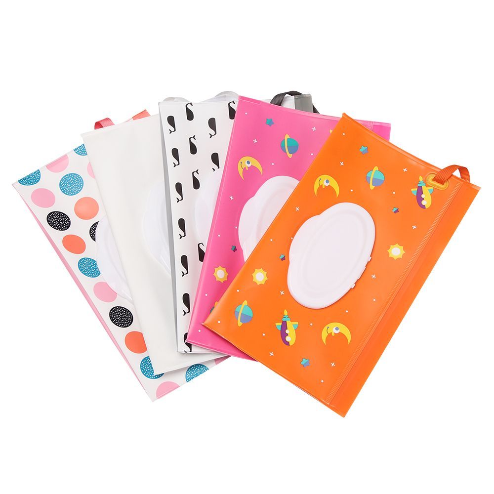 1pcs Leuke Mode Flip Cover Baby Product Snap-Strap Draagtas Natte Doekjes Tas Kinderwagen Accessoires Tissue Box cosmetische Pouch