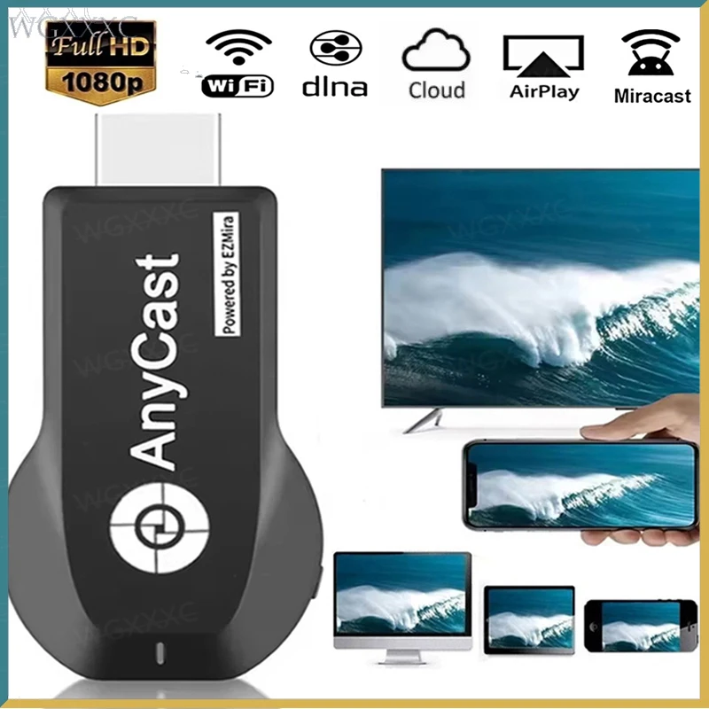 AnyCast HD 1080P pantalla WiFi inalámbrica TV Dongle receptor compatible con HDMI TV Stick M2 Plus para DLNA Miracast para Airplay para PC