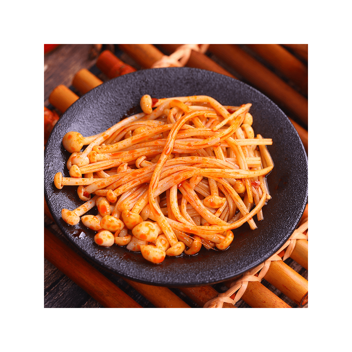 [8Packs] YUMEI Spicy Pickled Enoki Mushrooms, 6.17oz*8Packs