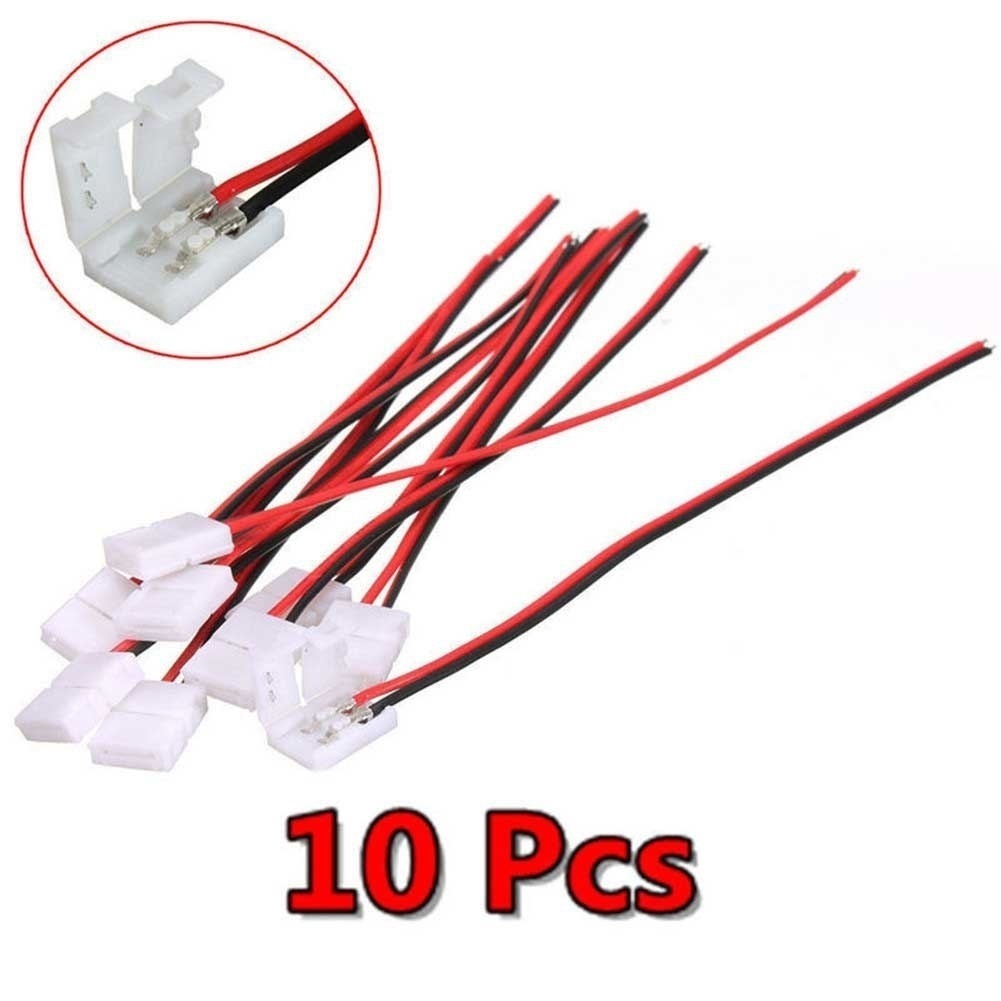 10 Stücke Kabel 2 Pin LED Streifen Stecker 3528/5050 Einfarbig Adapter Nützlich