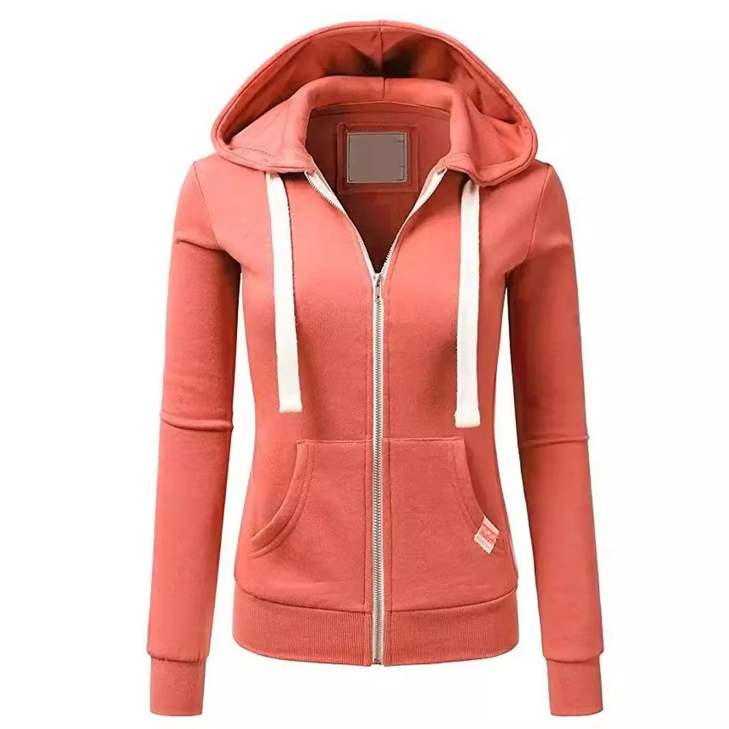 2024 nova moda feminina manga comprida solta topo com capuz roupas de rua casual pulôver cor sólida moletom com capuz S-XXXL