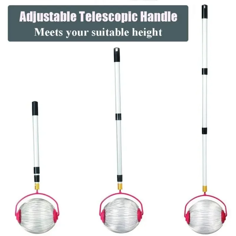 Colector de bolas, cosechadora de nueces rodante, recolector de bolas, herramientas manuales ajustables para exteriores, recolector de nueces, pecanas, manzanas y cangrejos