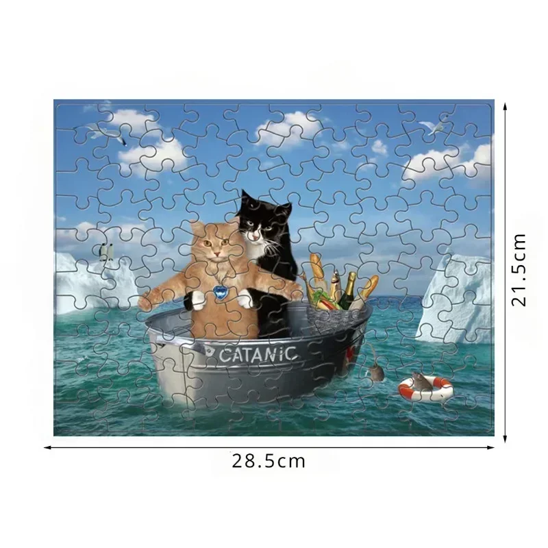 Paper Jigsaw Puzzle para adultos e crianças, alívio do estresse, brinquedos de entretenimento educativo, presente de Natal, 100 unid, 28,5*21,5 cm