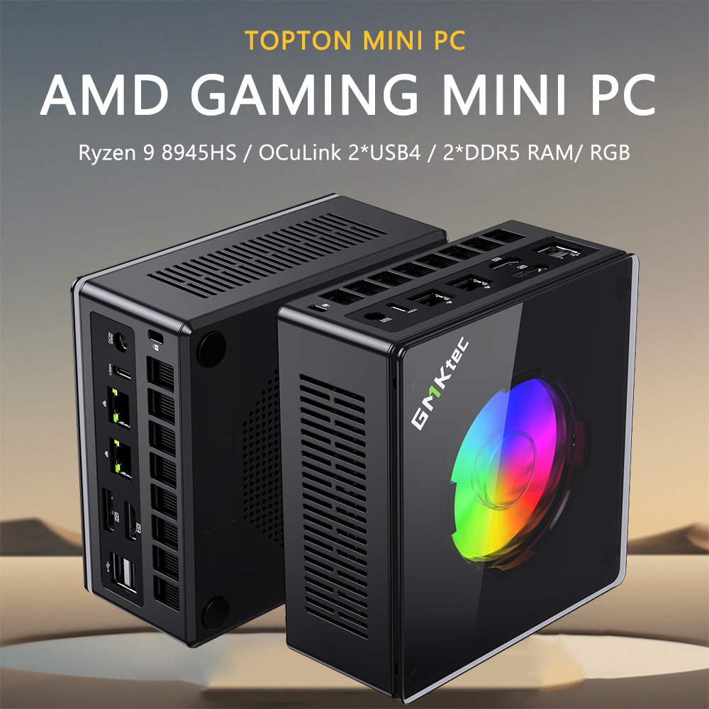 GMKtec Oculink Mini PC K11 K8 Plus M7 AMD Ryzen 9 8945HS 8845HS 6850H 2 * USB4 2 * DDR5 2 * 2,5G LAN Computador para jogos Windows 11 WiFi6