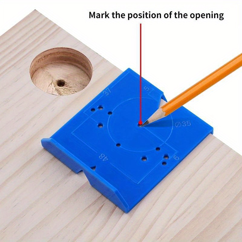 35/40mm Hinge Drilling Locator Cabinet Door Punching Positioning Ruler Template Carpentry Hinge Installation Auxiliary Tool