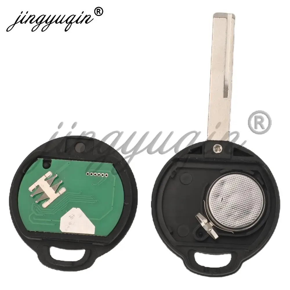 Jingyuqin chave remota de carro com 2 botões para Mitsubishi Colt 2002-2012 Cabriolet 2006-2008 Smart 454 ID46 MN 901621   315/433MHz HU56
