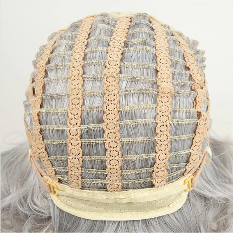 HAIRJOY レディー・ガガ コスプレウィッグ ストレート ボブ ショート ダークブラウン シルバーグレー ダークブロンド ピンク グリーン ブロンド ブラック 人工毛ウィッグ