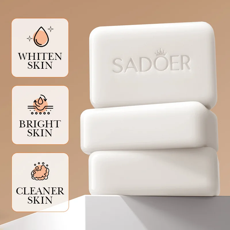 SADOER Sapone fatto a mano con niacinamide e acido cogico – Detergente schiarente e esfoliante delicato per un tono uniforme della pelle e un'assistenza impeccabile