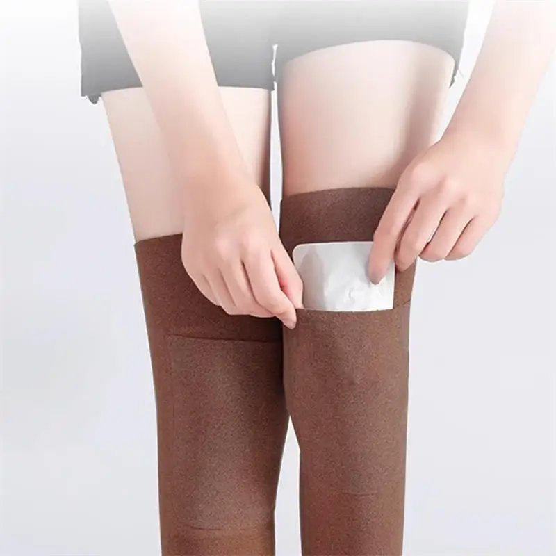 男性と女性のための暖かい膝パッド,寒い脚,関節炎,膝サポート,ランニングプロテクター,新しい,冬,1ペア
