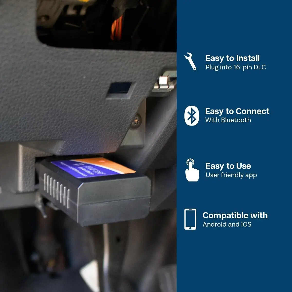 Elm327 obd2 leitor de código scanner bluetooth detector de falhas de carro ferramenta de reparo de diagnóstico automático