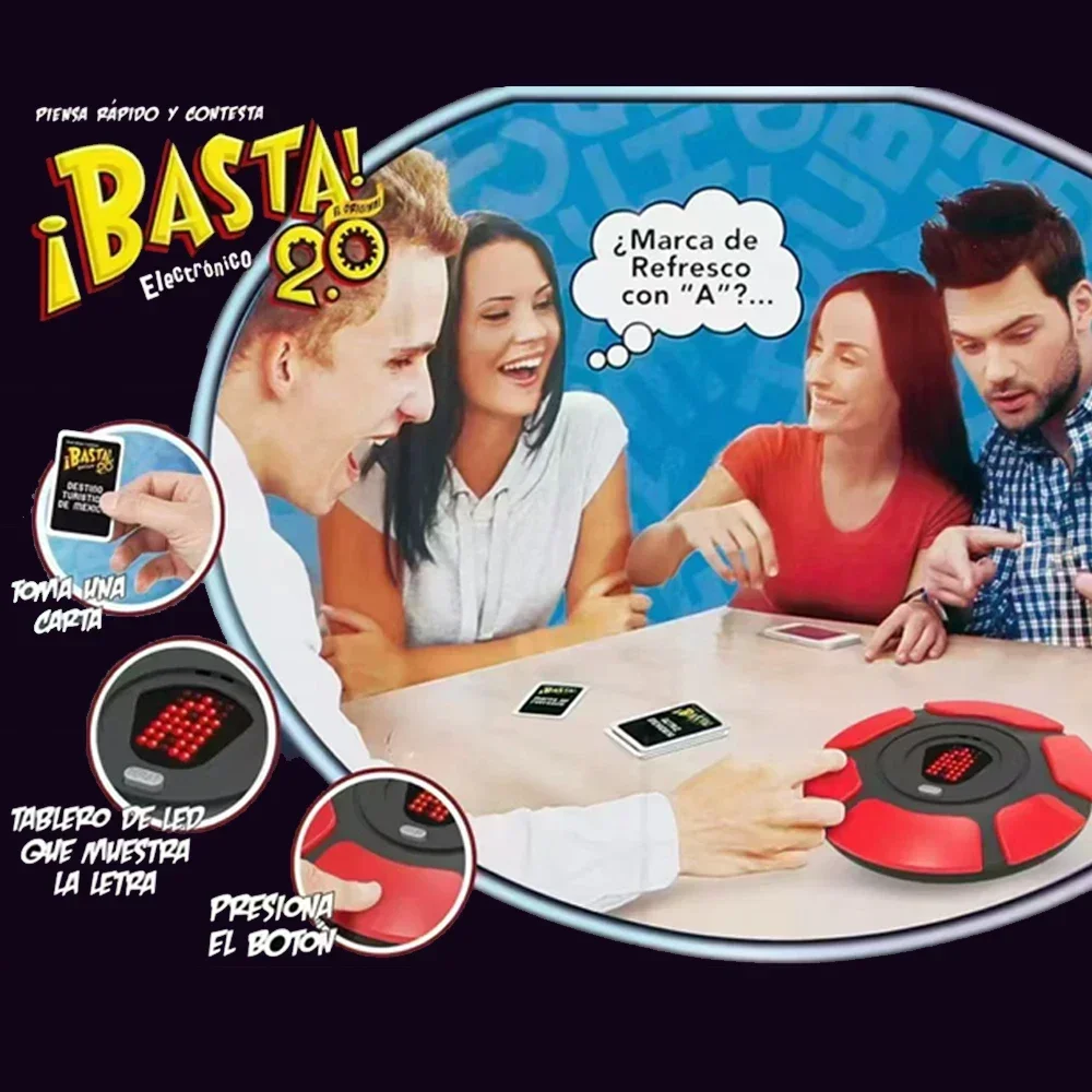 ใหม่ Basta 2.0 1.0 สเปน Word เกม Fast-Paced ครอบครัวเกมกระดาน Crazy ตัวอักษรเกมเด็ก Interactive Turntable ของเล่น