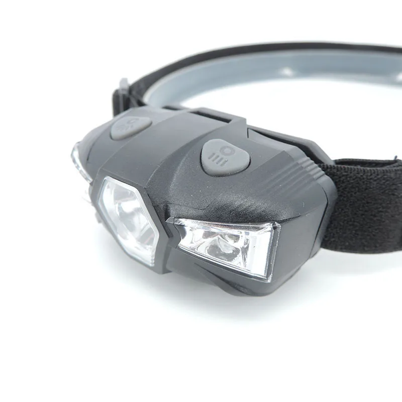 powerful small 3-Led Headlamp Headlight Head Torch Light AA AAA red white bright Frontal samll flashlight Lampe hiking Camping