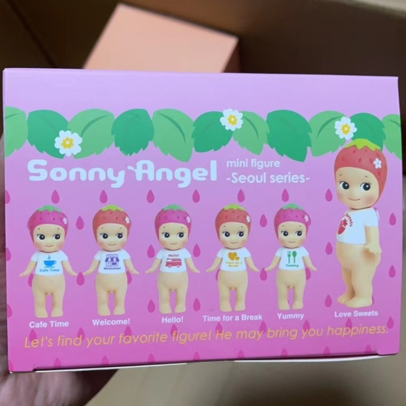 Sonnyy-angellチークサポート、トレンディな遊び、ブラインドボックスの装飾、携帯電話の装飾、キューピッドの置物、アニメの置物、ギフト