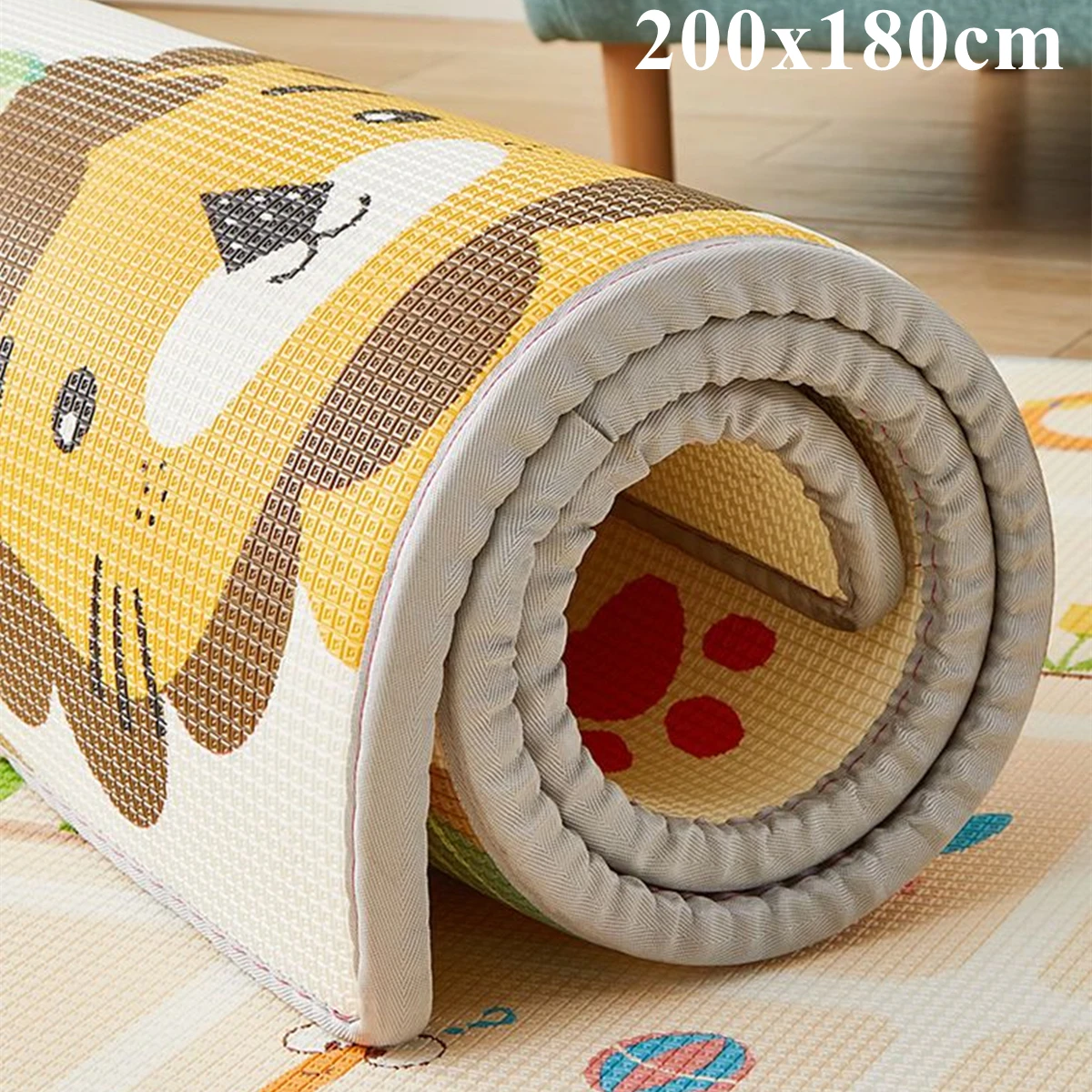 200X180cm Tasteless Non-slip Baby Play Mats Baby Puzzle Play Mat Portable Foldable Climbing Pad Foam Pad EPE Parlor Game Blanket