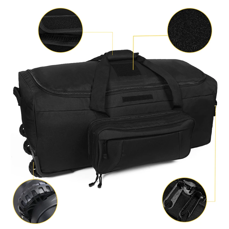 32Inch Dung Lượng Lớn Chiến Thuật Quân Đội Duffel Bag Cán Hành Lý Cho Hạng Nặng Cắm Trại Đi Bộ Đường Dài Hành Lý Du Lịch VaLi 124L