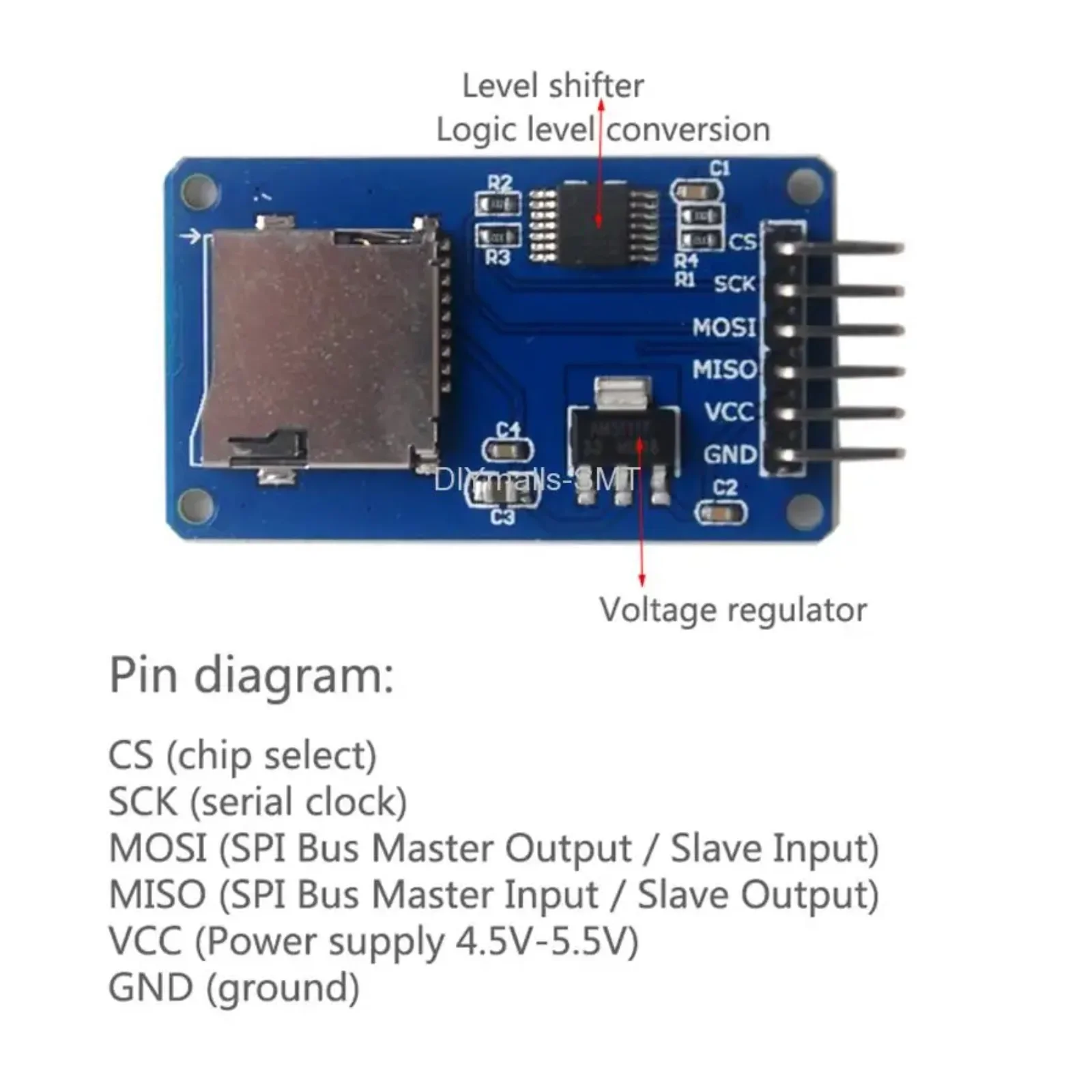 5 шт. модуль SD-карты Mini TF Card Reader Writer Sensor + 40P кабель Dupont между мужчинами и женщинами для Arduino Mega2560 Nano ESP32