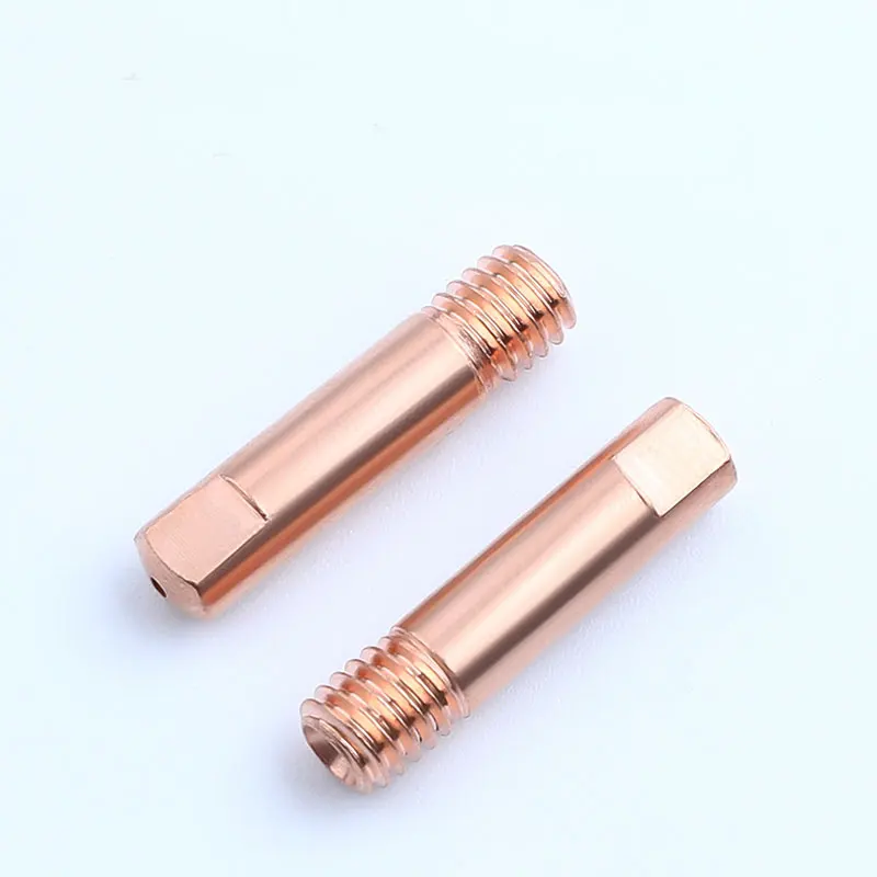 5/10PCS Spitze Gas Düse MB-15AK M6 * 25mm Schweißen Taschenlampe Kontaktieren Spitze Gas Düse 0,6/0,8/0,9/1,0/1,2mm Für MB-15AK 14AK MIG/MAG Teil