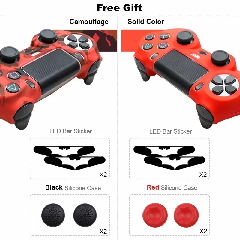 ยางซิลิโคนสําหรับ SONY Playstation 4 PS4 Controller ป้องกันผิวสําหรับ PS4 Pro Slim Gamepad Controle Thumb Grips