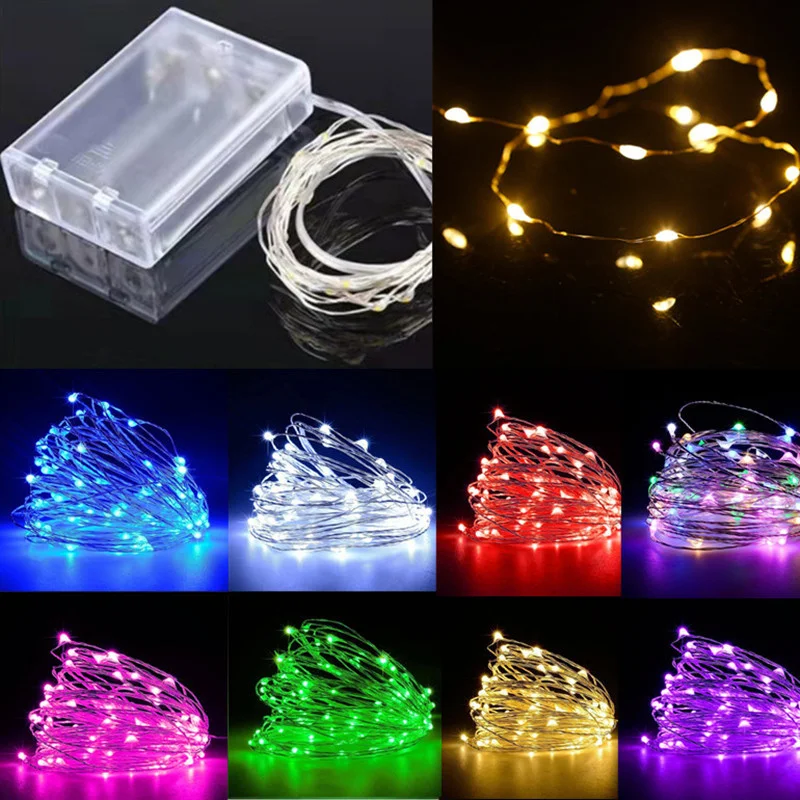 1 メートル 2 メートル 5 メートル 10 メートル銅線 LED ストリングライトホリデー照明妖精花輪クリスマスツリーウェディングパーティーの装飾