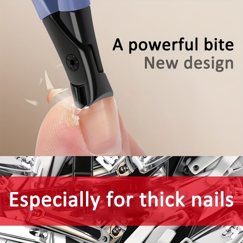 Nouveau Coupe-ongles anti-éclaboussures en acier inoxydable avec ouverture de mâchoire Ultra large coupe-ongles Portable