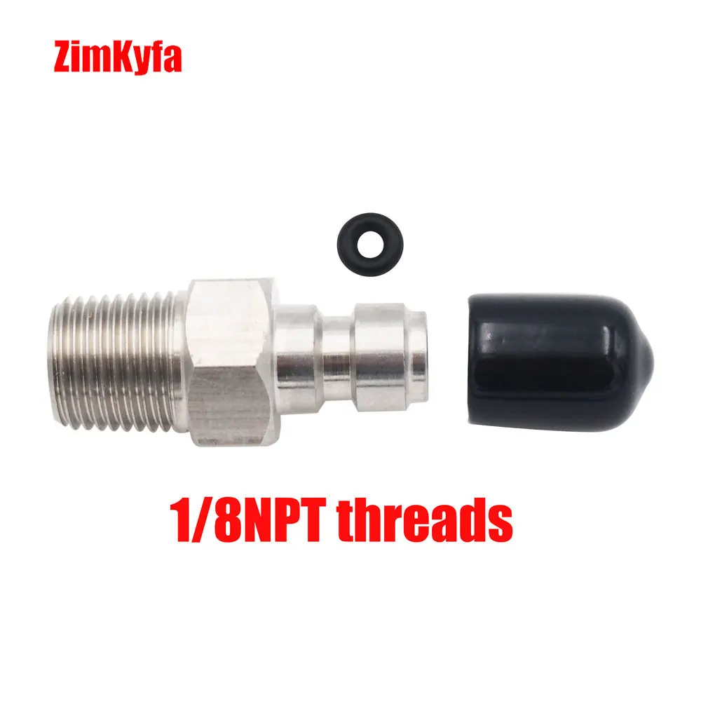 Khí Nén Adapter 8Mm Nhanh Cắm M8 1/8NPT,1/8BSPP Sợi Thép Không Gỉ Một Cách Nuôi Làm Đầy Núm Vú