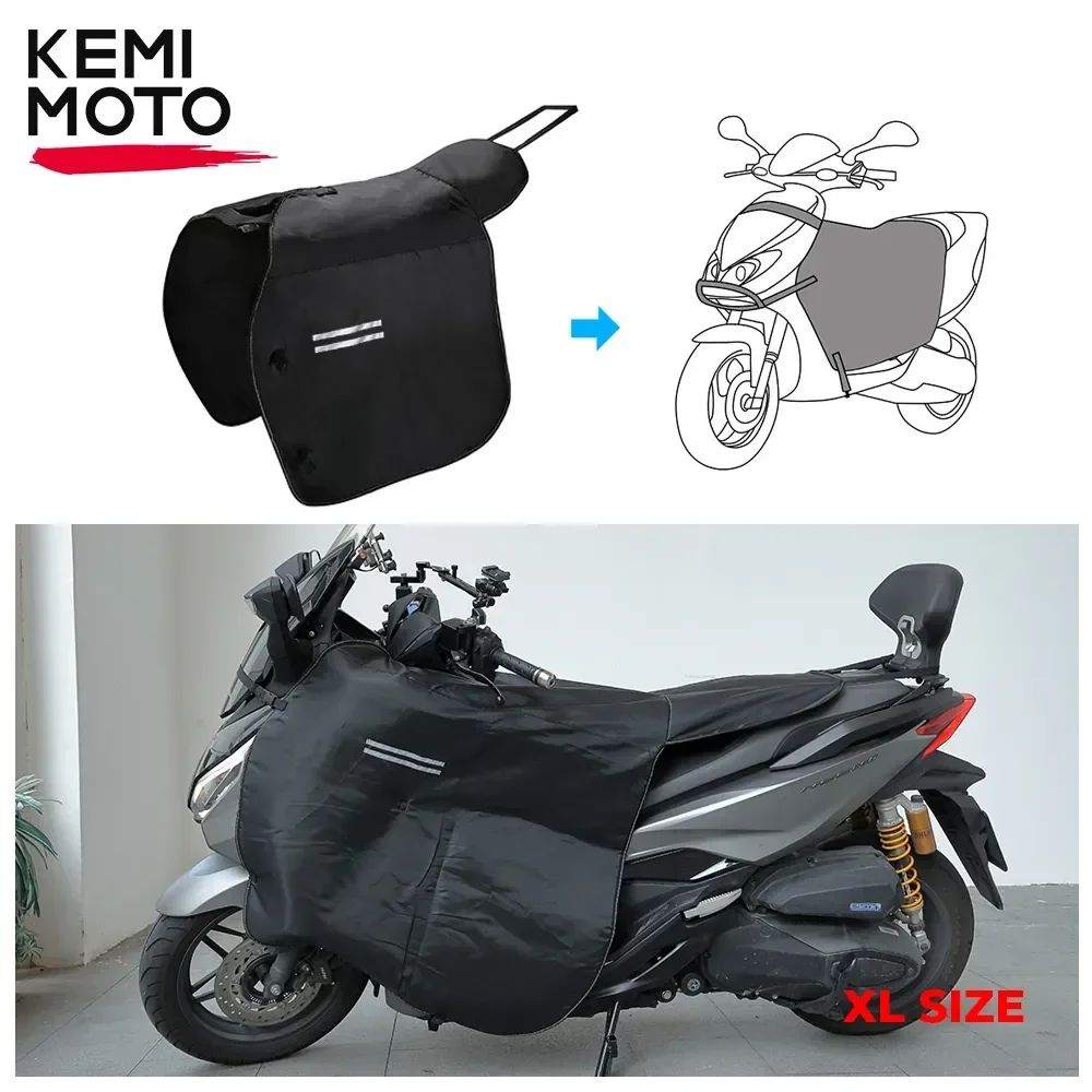 KEMiMOTO ニーウォーマープロテクターレッグカバースクーターオートバイ冬キルト防風撥水ホンダ用ベスパ